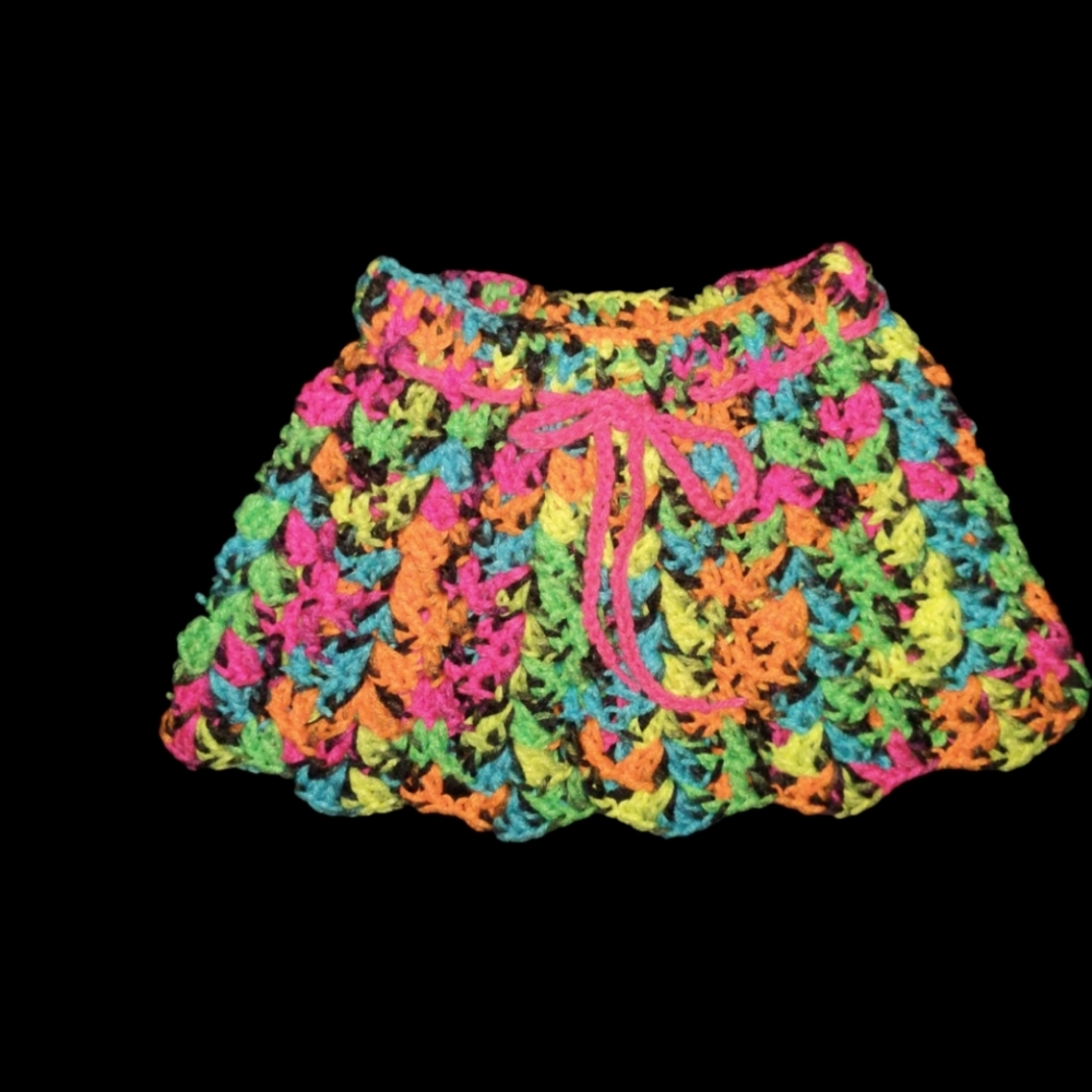 Variegated Crochet Skirt Handmade Toddler
